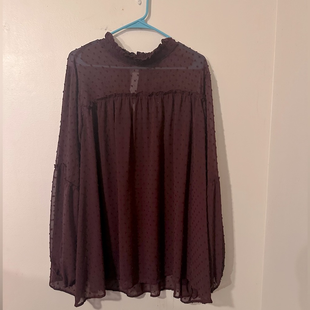 Maroon Plus Size Blouse